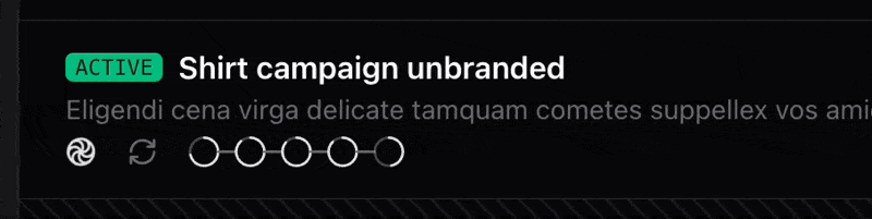 Campaign sending indicator